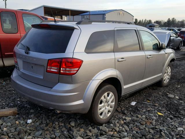 3C4PDCAB5HT691240 - 2017 DODGE JOURNEY SE SILVER photo 4