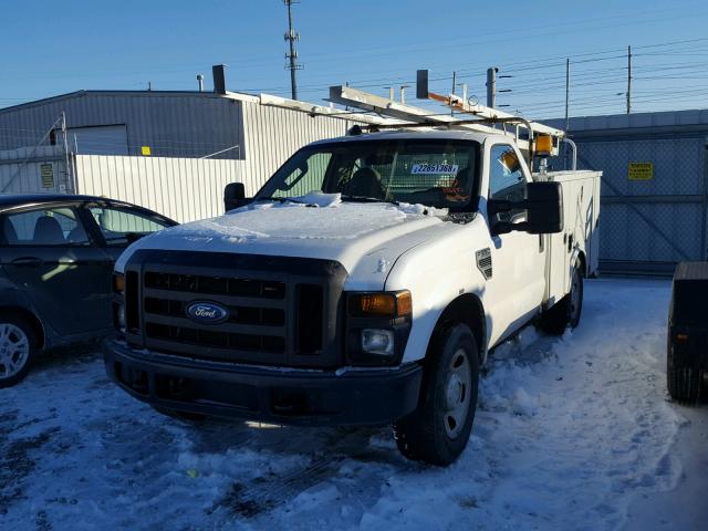 1FDWF30508EC94225 - 2008 FORD F350 SRW S WHITE photo 2