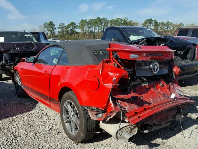 1ZVBP8EM4E5211031 - 2014 FORD MUSTANG RED photo 3