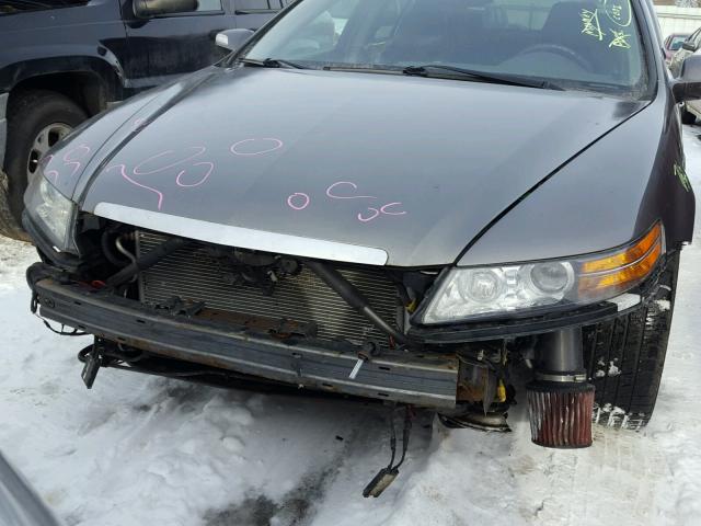 19UUA66298A000869 - 2008 ACURA TL GRAY photo 9