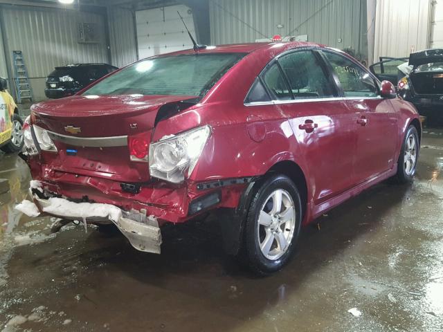 1G1PF5S97B7197645 - 2011 CHEVROLET CRUZE LT RED photo 4