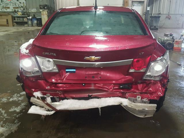 1G1PF5S97B7197645 - 2011 CHEVROLET CRUZE LT RED photo 9