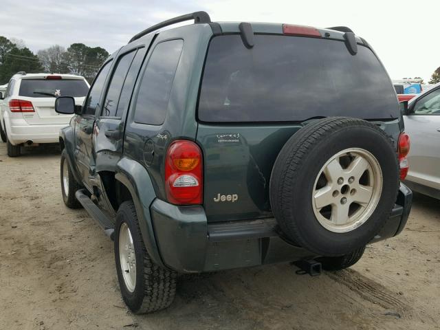 1J8GL58K72W214856 - 2002 JEEP LIBERTY LI GREEN photo 3