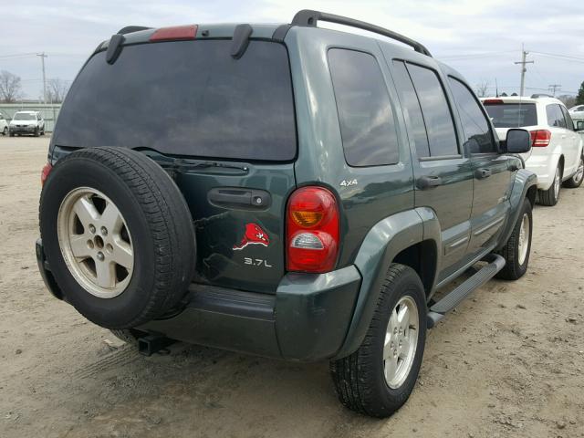 1J8GL58K72W214856 - 2002 JEEP LIBERTY LI GREEN photo 4