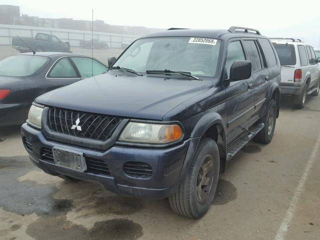 JA4LS21H13J039826 - 2003 MITSUBISHI MONTERO SP BLUE photo 2