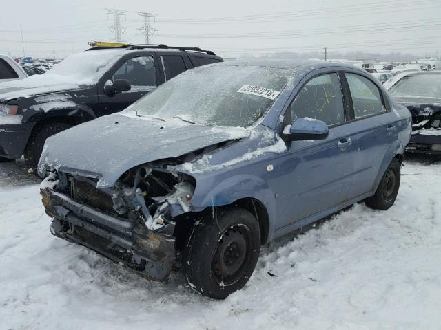 KL1TD56687B078669 - 2007 CHEVROLET AVEO BASE BLUE photo 2