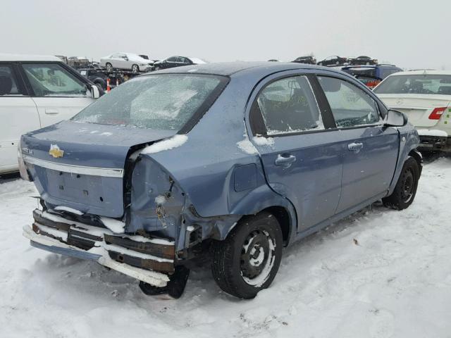 KL1TD56687B078669 - 2007 CHEVROLET AVEO BASE BLUE photo 4