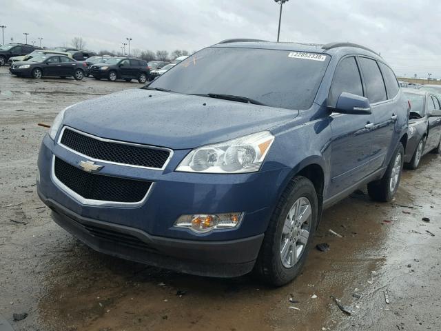 1GNKRGED9CJ305988 - 2012 CHEVROLET TRAVERSE L BLUE photo 2