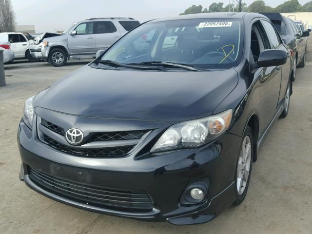 2T1BU4EE7BC632429 - 2011 TOYOTA COROLLA BA BLACK photo 2