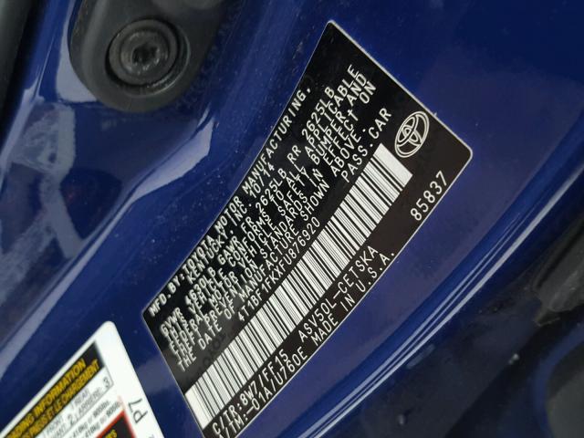 4T1BF1FKXFU876920 - 2015 TOYOTA CAMRY LE BLUE photo 10