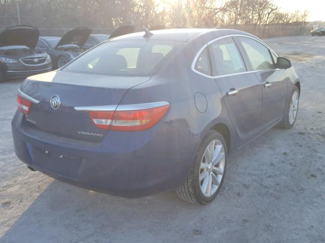 1G4PP5SK7E4208779 - 2014 BUICK VERANO BLUE photo 4