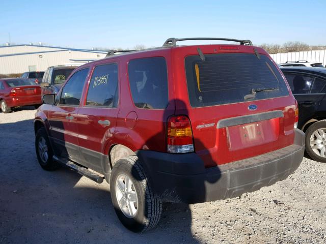 1FMYU02Z07KC05489 - 2007 FORD ESCAPE XLS RED photo 3