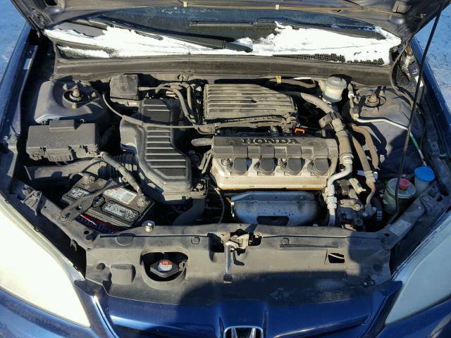 2HGES16554H584195 - 2004 HONDA CIVIC LX BLUE photo 7