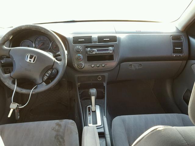 2HGES16554H584195 - 2004 HONDA CIVIC LX BLUE photo 9