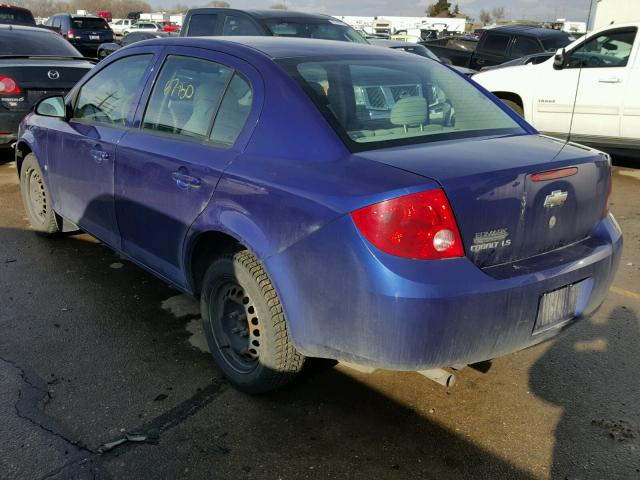 1G1AK55F577347925 - 2007 CHEVROLET COBALT LS BLUE photo 3