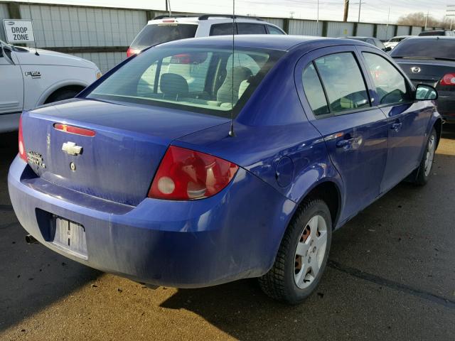 1G1AK55F577347925 - 2007 CHEVROLET COBALT LS BLUE photo 4