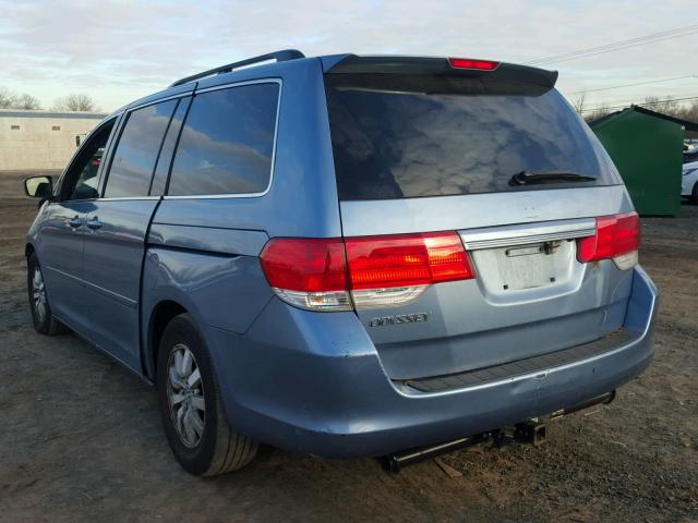 5FNRL38658B074469 - 2008 HONDA ODYSSEY EX BLUE photo 3