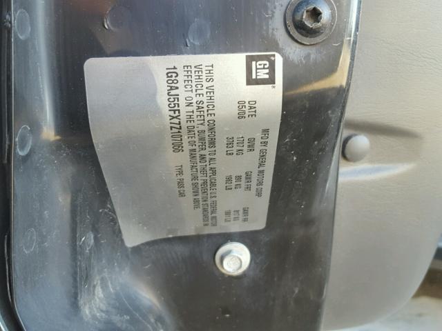 1G8AJ55FX7Z107066 - 2007 SATURN ION LEVEL GRAY photo 10