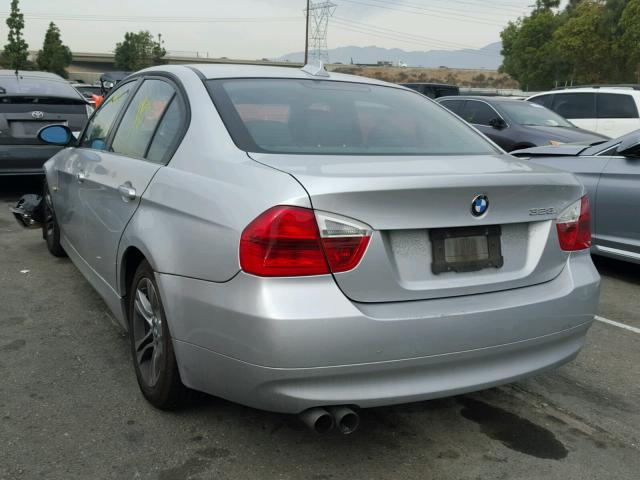 WBAVC53578F009916 - 2008 BMW 328 I SULE SILVER photo 3