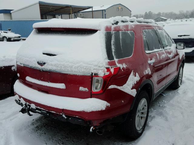 1FMHK8D80CGA15133 - 2012 FORD EXPLORER X RED photo 4