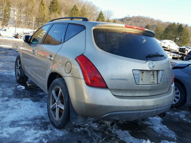 JN8AZ08W65W437299 - 2005 NISSAN MURANO SL GOLD photo 3