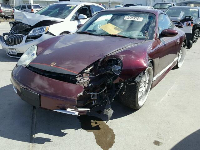 WP0AA29984S622371 - 2004 PORSCHE 911 CARRER BURGUNDY photo 2