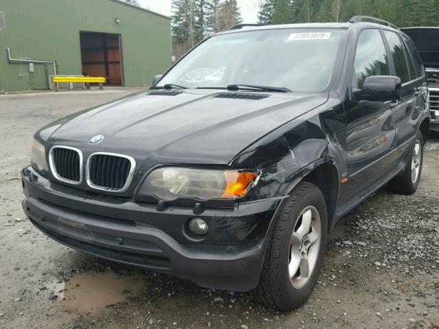 5UXFA53583LV91627 - 2003 BMW X5 3.0I BLACK photo 2