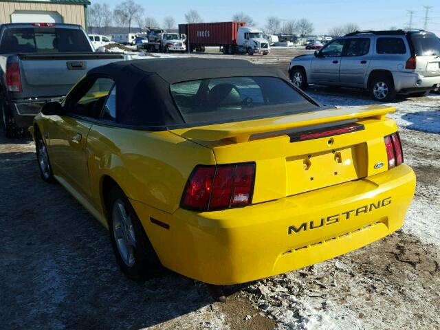 1FAFP44684F205375 - 2004 FORD MUSTANG YELLOW photo 3