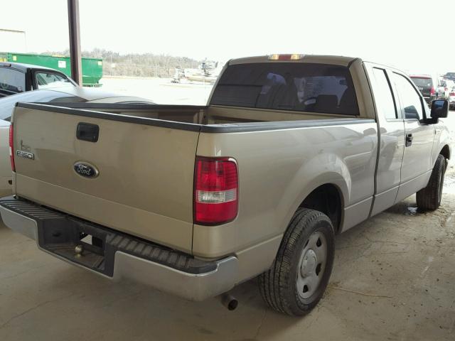 1FTRX12W98FB04439 - 2008 FORD F150 BEIGE photo 4