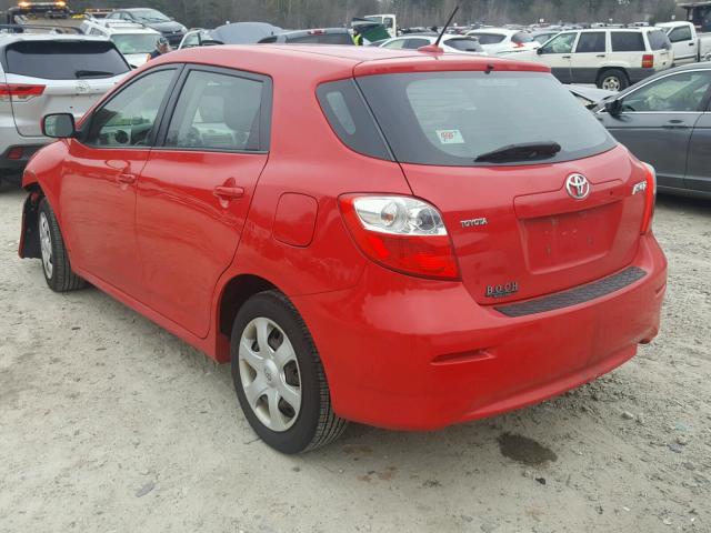 2T1KU40E29C104010 - 2009 TOYOTA COROLLA MA RED photo 3