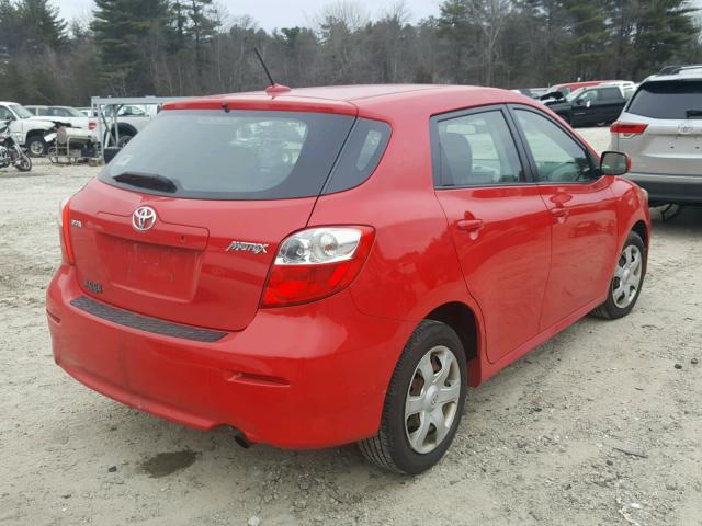 2T1KU40E29C104010 - 2009 TOYOTA COROLLA MA RED photo 4