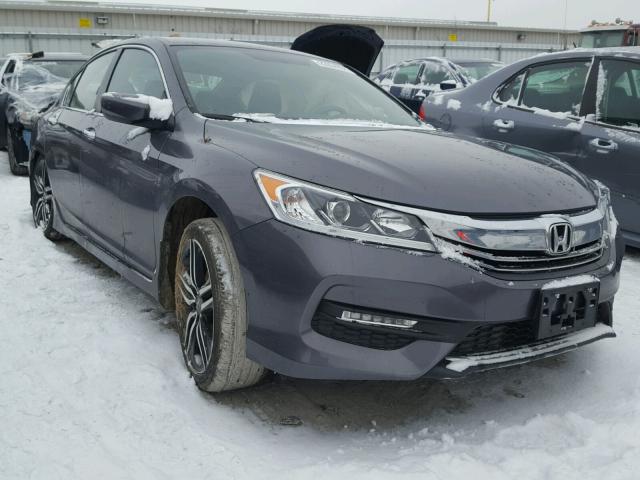 1HGCR2F10HA083841 - 2017 HONDA ACCORD SPO GRAY photo 1