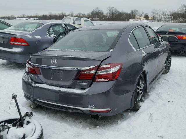 1HGCR2F10HA083841 - 2017 HONDA ACCORD SPO GRAY photo 4