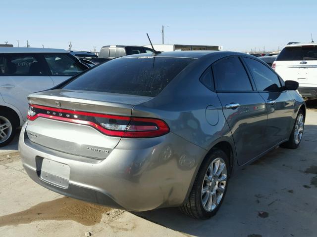 1C3CDFCA2DD727202 - 2013 DODGE DART LIMIT GRAY photo 4