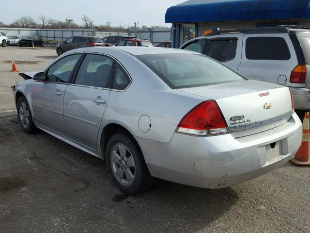 2G1WB5EN1A1179217 - 2010 CHEVROLET IMPALA LT SILVER photo 3