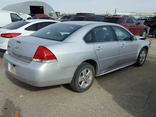 2G1WB5EN1A1179217 - 2010 CHEVROLET IMPALA LT SILVER photo 4