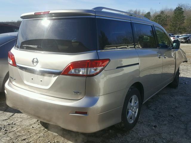 JN8AE2KP2B9009751 - 2011 NISSAN QUEST S GOLD photo 4