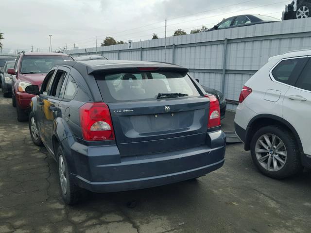 1B3HB28B27D595517 - 2007 DODGE CALIBER BLUE photo 3