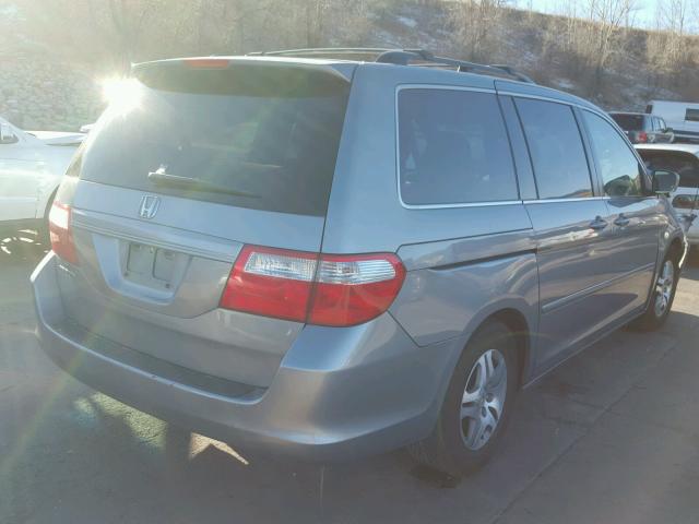 5FNRL38486B129220 - 2006 HONDA ODYSSEY EX GRAY photo 4