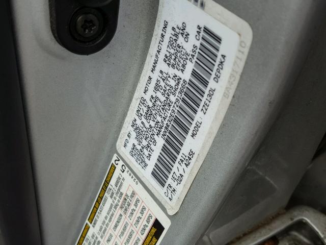 1NXBR32E97Z913668 - 2007 TOYOTA COROLLA CE SILVER photo 10