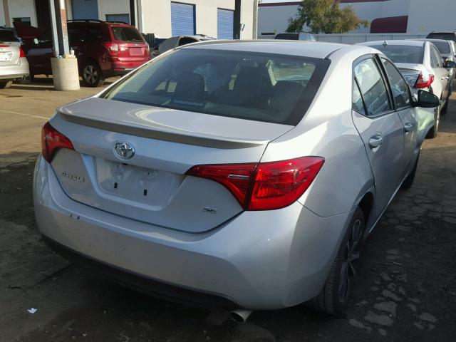 5YFBURHE6HP664869 - 2017 TOYOTA COROLLA L SILVER photo 4