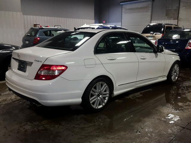 WDDGF81X49R058814 - 2009 MERCEDES-BENZ C 300 4MAT WHITE photo 4