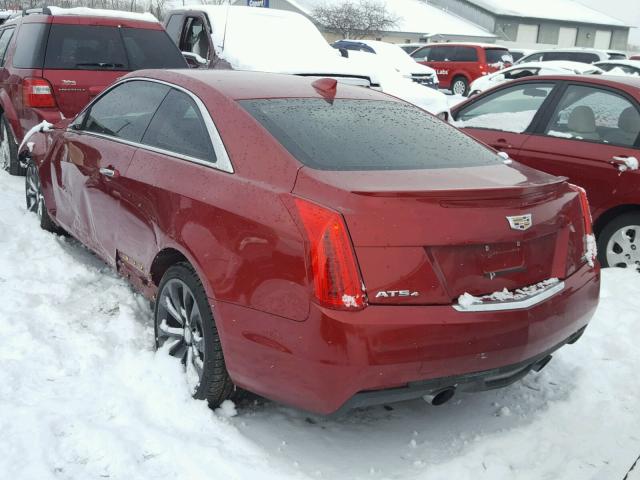 1G6AL1R31F0100134 - 2015 CADILLAC ATS PREMIU MAROON photo 3