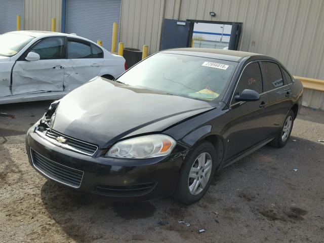 2G1WB57K291173067 - 2009 CHEVROLET IMPALA LS BLACK photo 2