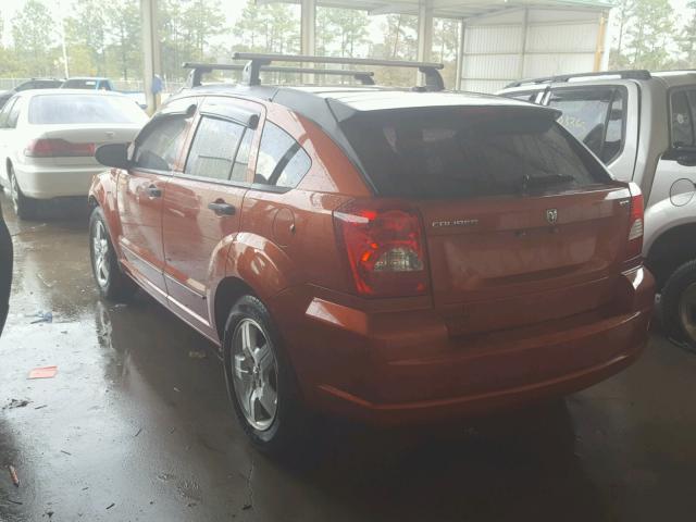 1B3HB48B27D186610 - 2007 DODGE CALIBER SX ORANGE photo 3