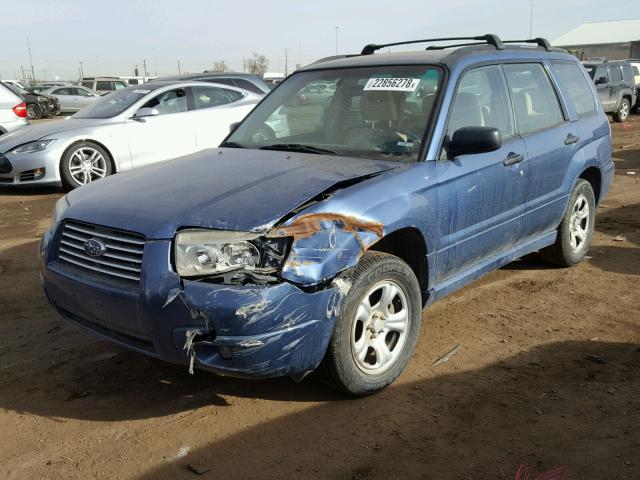 JF1SG63677H730352 - 2007 SUBARU FORESTER 2 BLUE photo 2