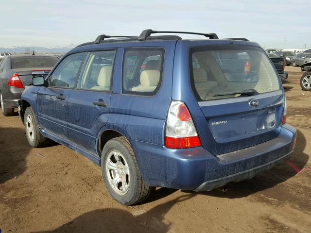 JF1SG63677H730352 - 2007 SUBARU FORESTER 2 BLUE photo 3