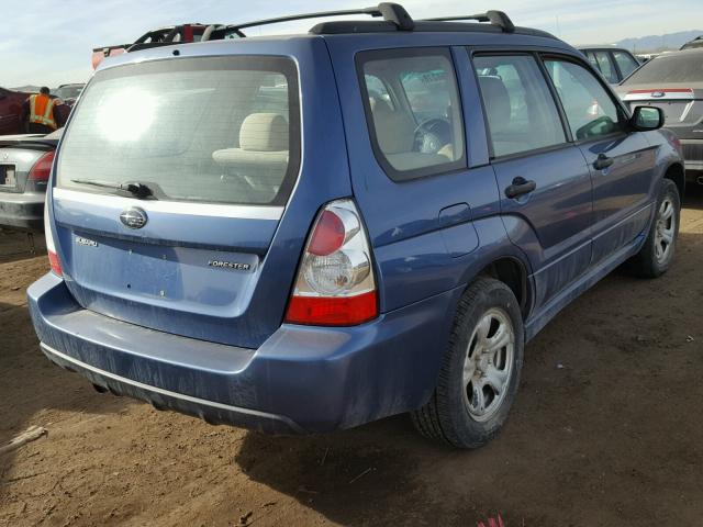 JF1SG63677H730352 - 2007 SUBARU FORESTER 2 BLUE photo 4