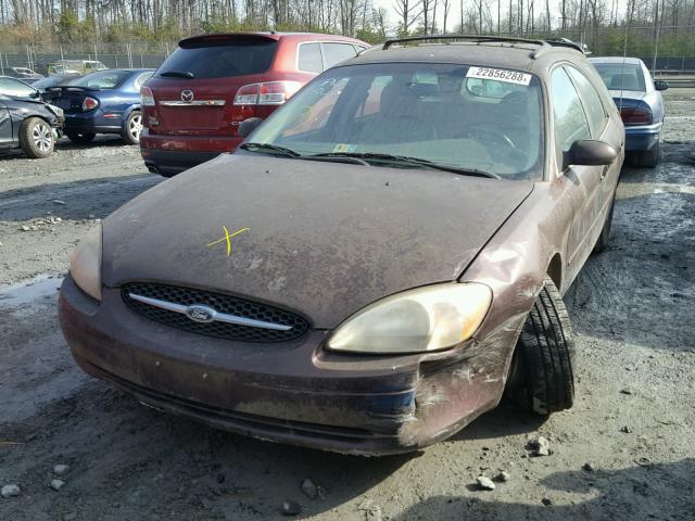 1FAFP58U61A179141 - 2001 FORD TAURUS SE BROWN photo 2