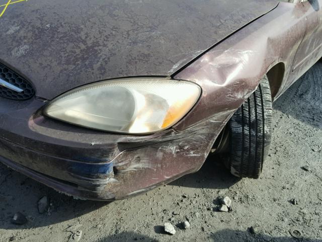 1FAFP58U61A179141 - 2001 FORD TAURUS SE BROWN photo 9